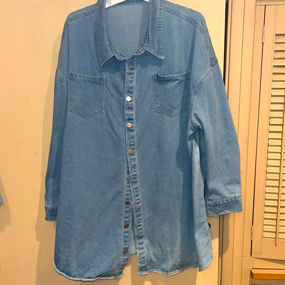 Shein Curve mini dress, Tunic, long shirt, jacket. Multi purpose piece size 4XL - Picture 1 of 7